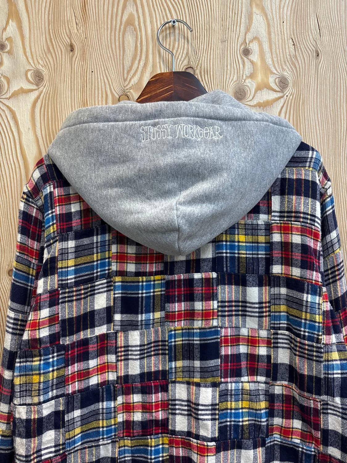 00s 스투시 마드라스패턴 셔츠 후드 자켓 상품이미지3