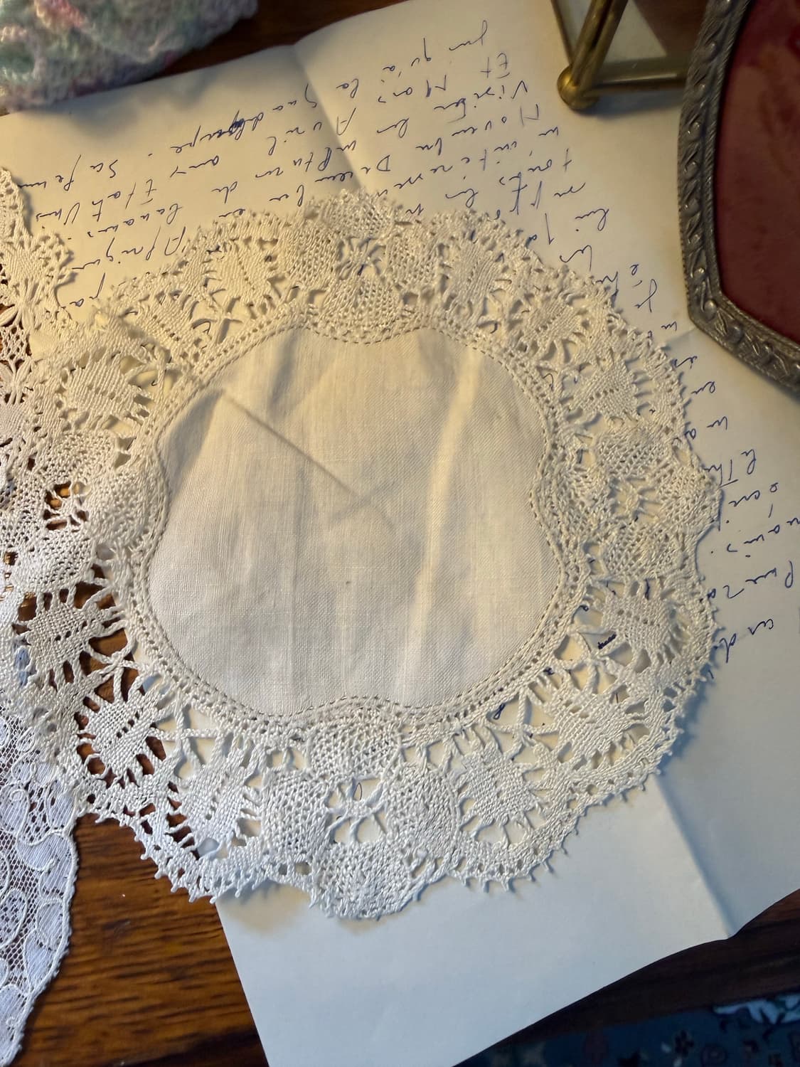 프랑스 앤틱 린넨 레이스 도일리 3종 세트 상품이미지3