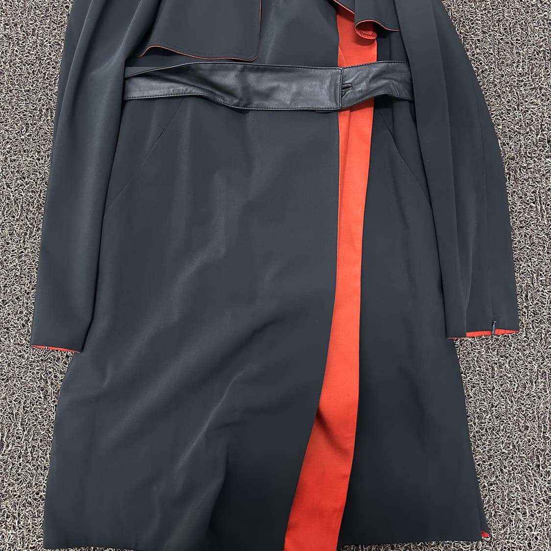 MINE 마인 한섬 여성 양가죽 코트 자켓 블랙 88사이즈 상품이미지3