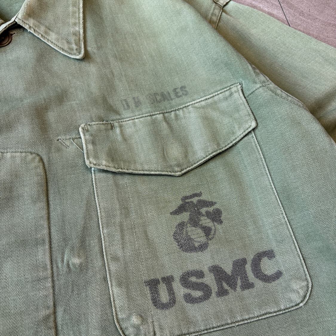 60s 60년대 생산 미해병대 P58 USMC 셔츠 상품이미지4