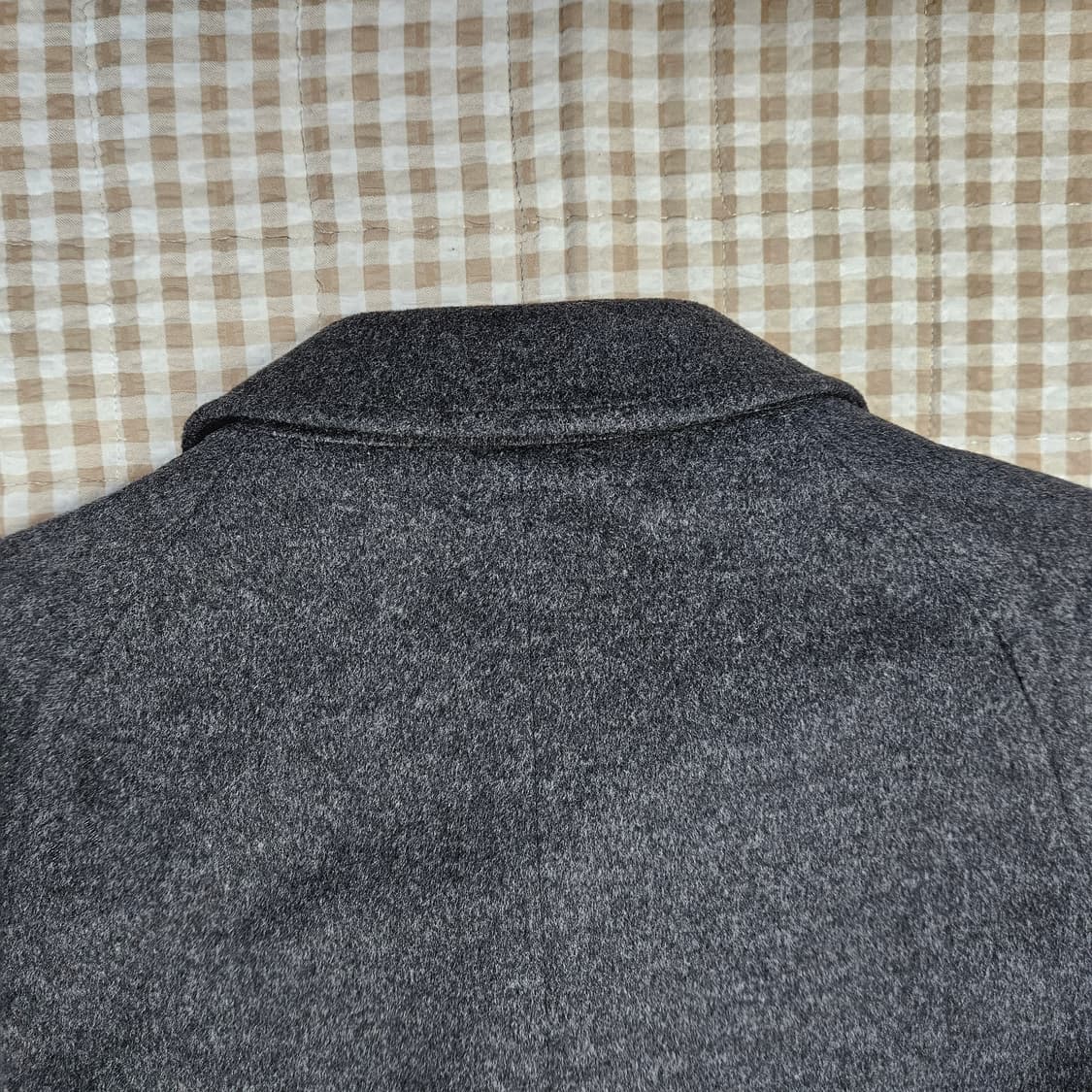 회색 울100 롱 코트 남자100 상품이미지10