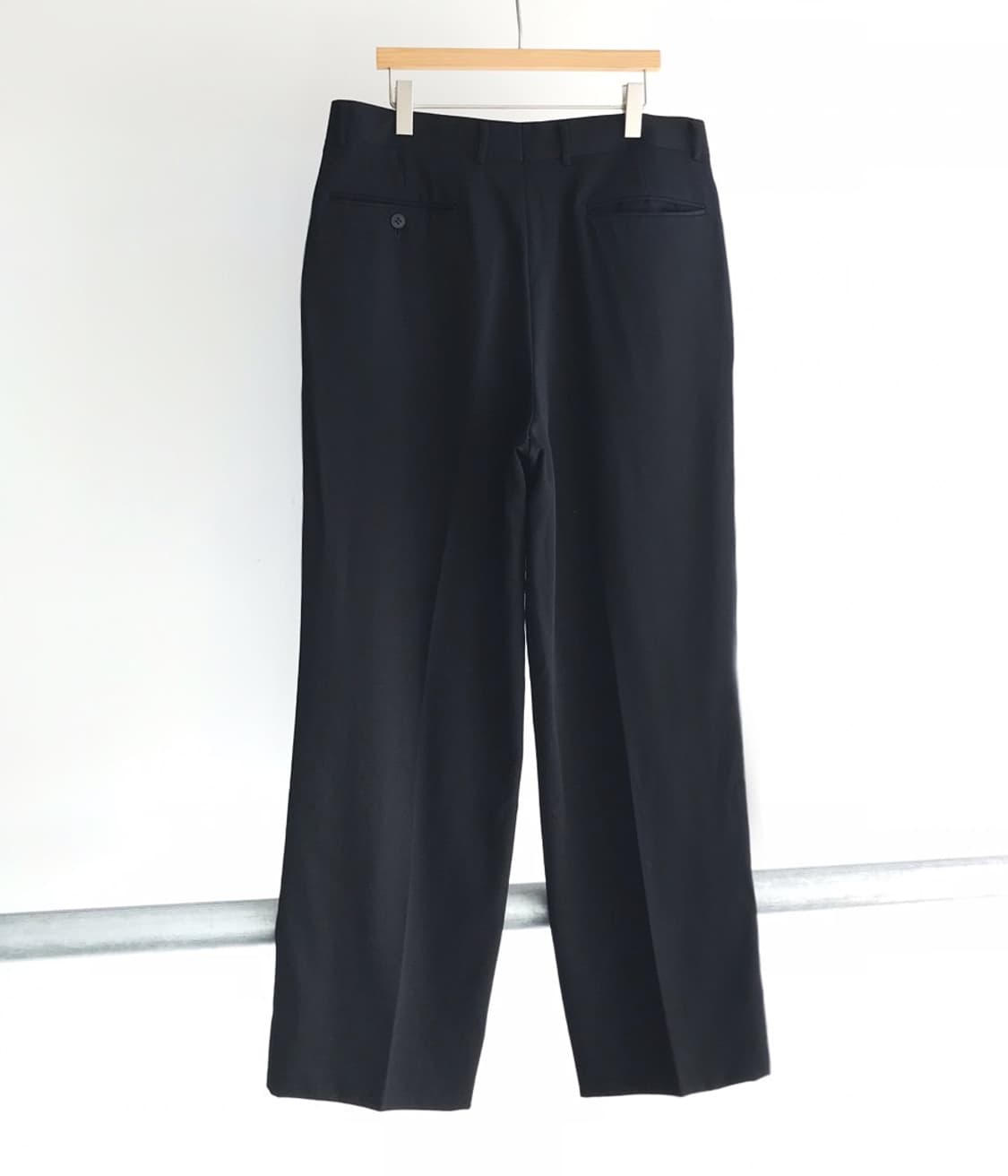 일본 빈티지 블랙 투 턱 울 슬랙스 상품이미지4