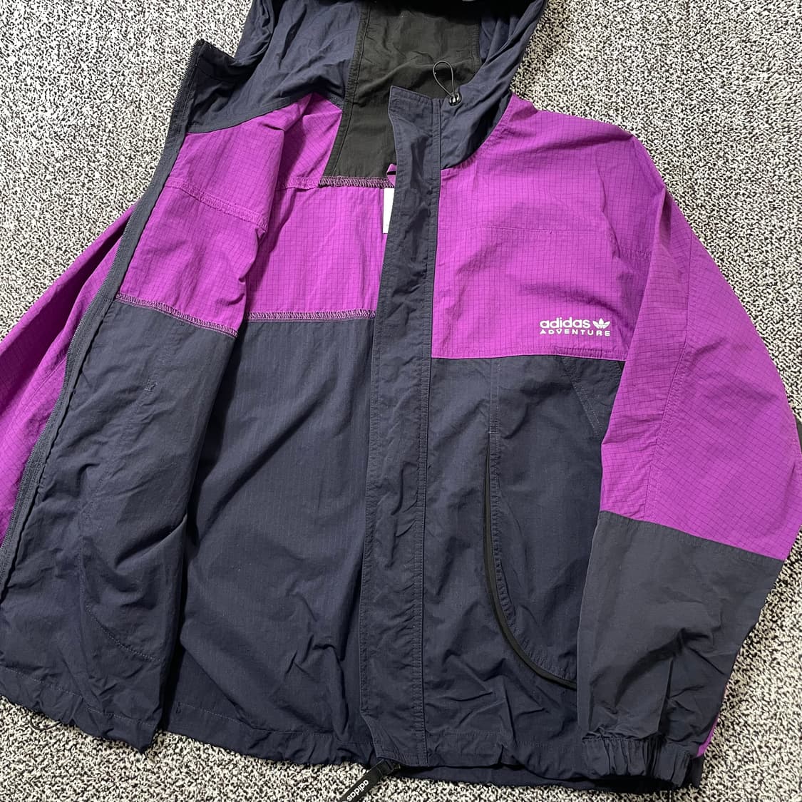 빈티지9. 아디다스 퍼플 바람막이 바막 바스락 상품이미지2