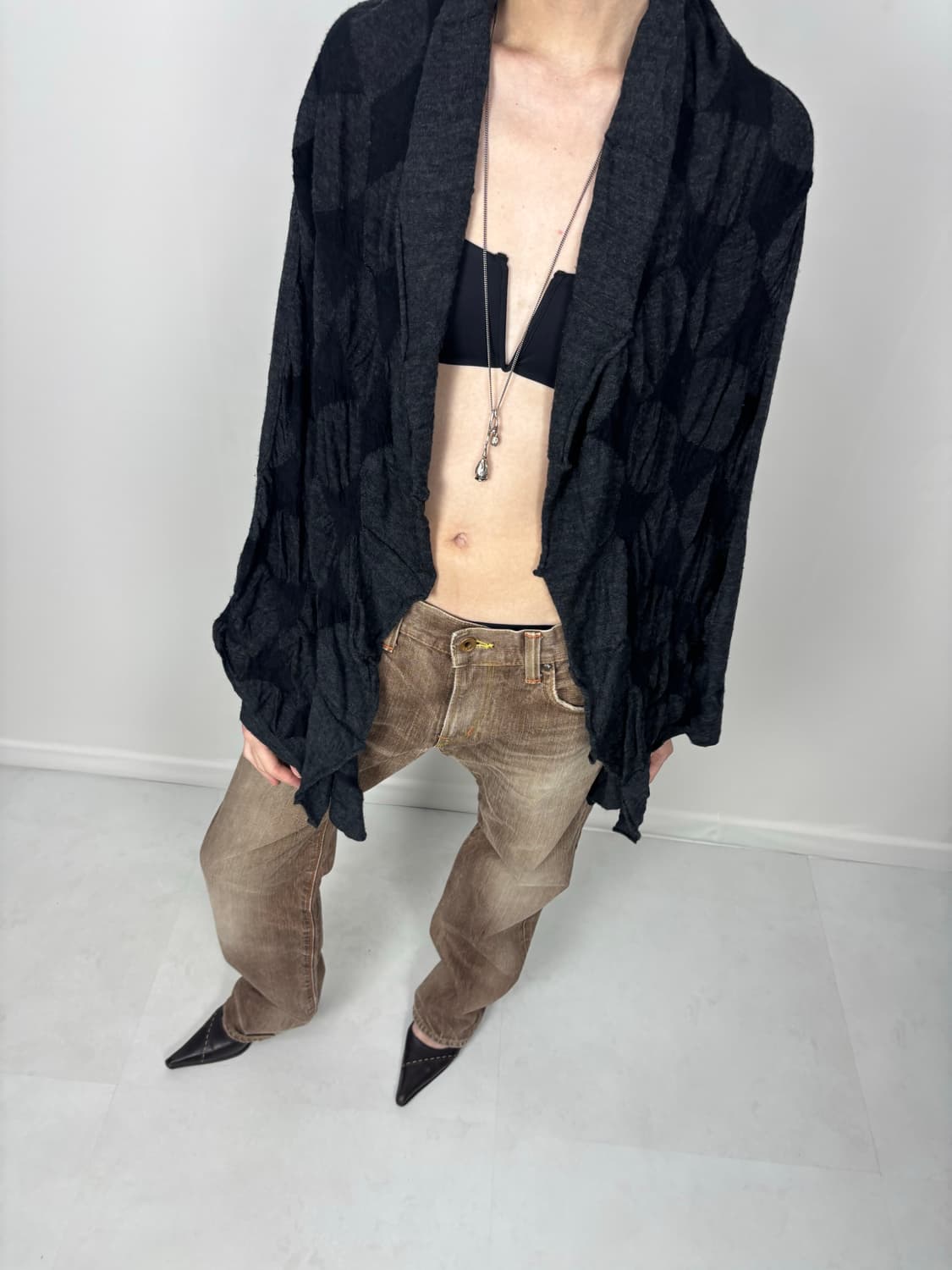 HIROKO BIS ARGYLE CARDIGAN 상품이미지1