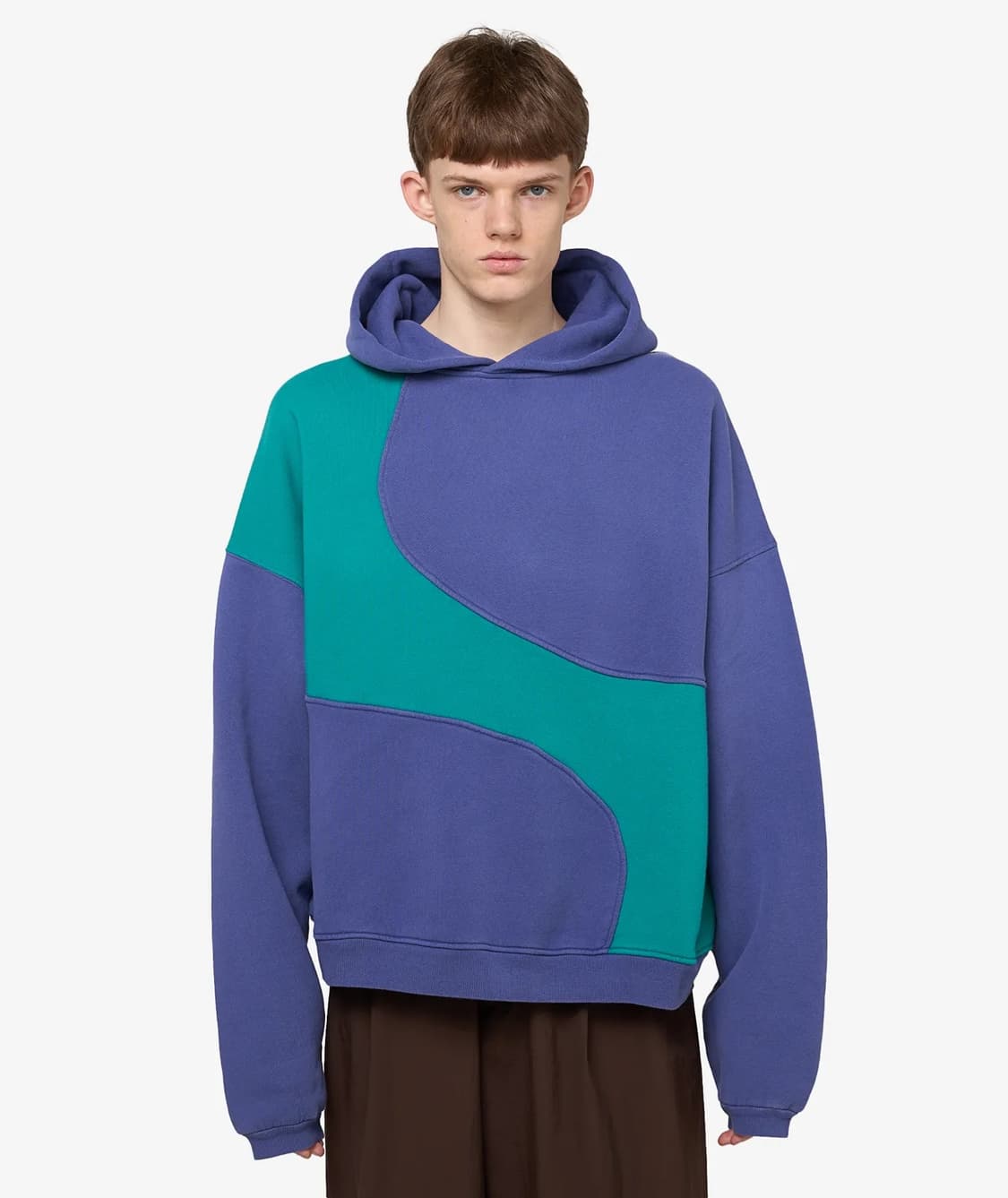 [M,L]이알엘 ERL 25fw 웨이브 후드티/블루 상품이미지2