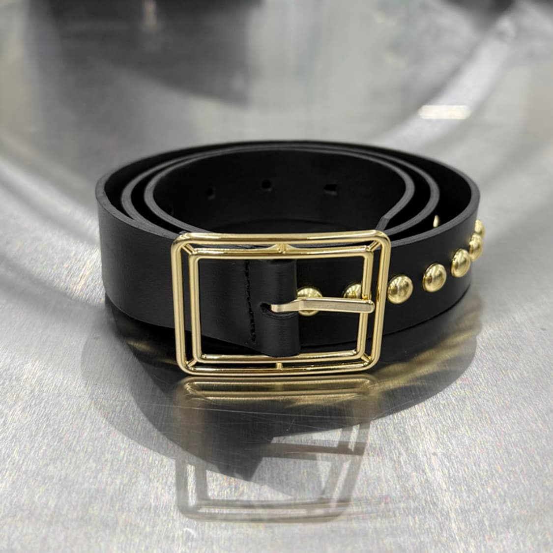 어니스트 더블유 베이커 골드 스터드 버클 벨트 상품이미지1