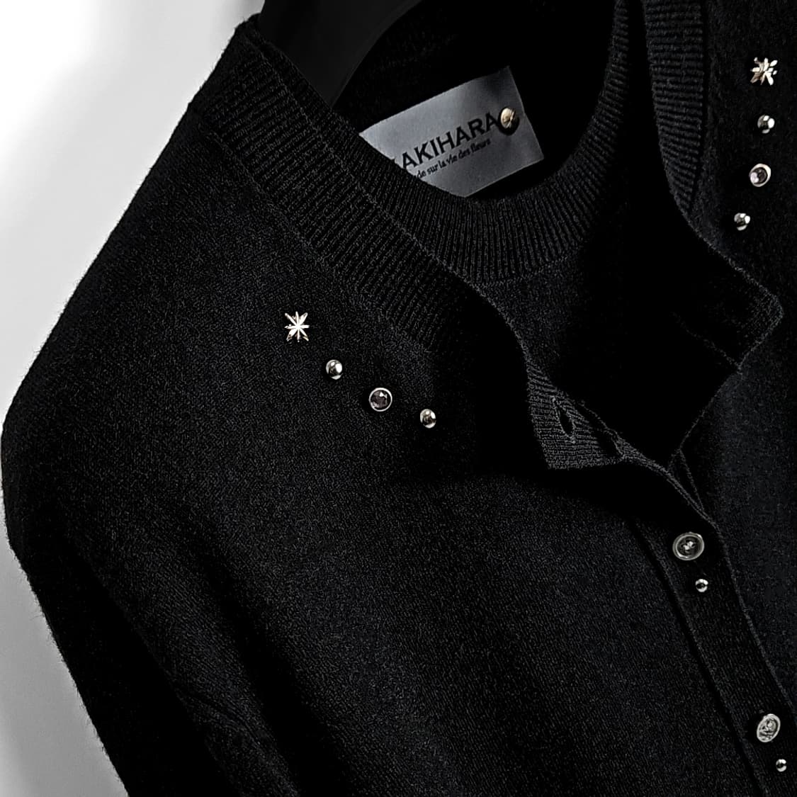 Amano 웨스턴 리벳 투피스 레이어드 니트 (black) 상품이미지2