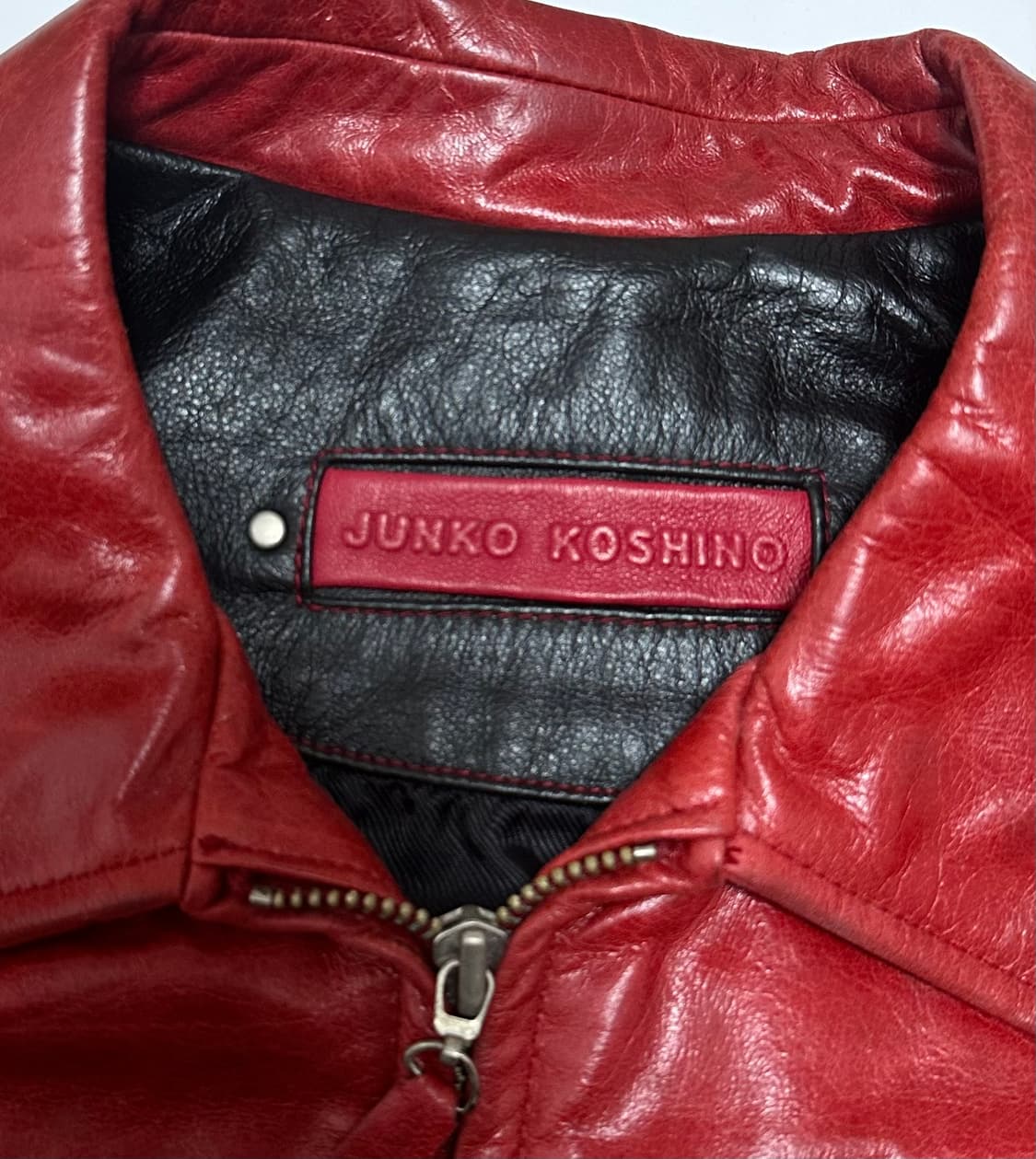 JUNKO KOSHINO 소가죽 레더 자켓 상품이미지5