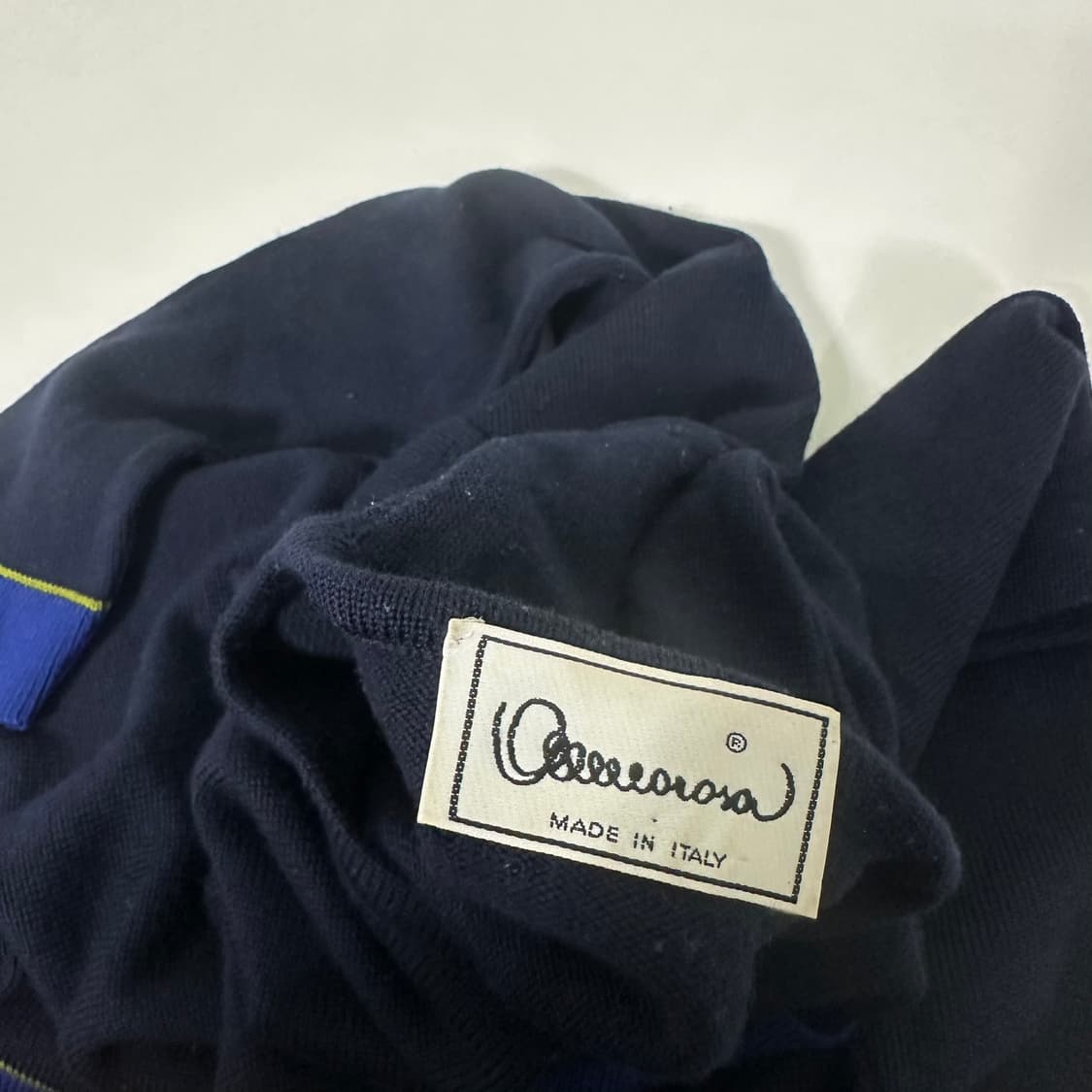 우먼S-M 이태리빈티지 네이비 투포켓 메리노울 니트 상품이미지4