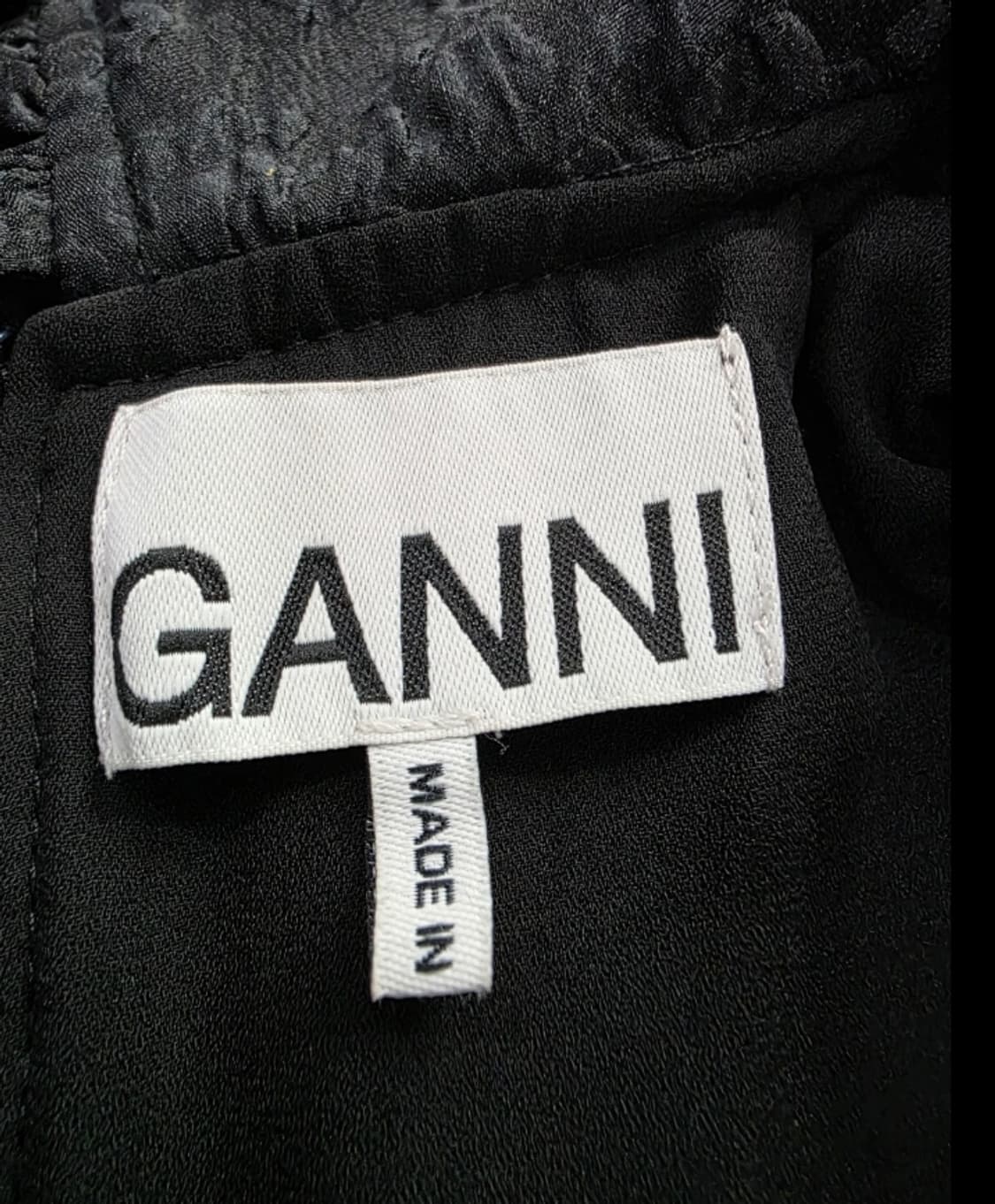 GANNI 가니 블랙 퍼프 소매 미니 드레스 34 상품이미지7