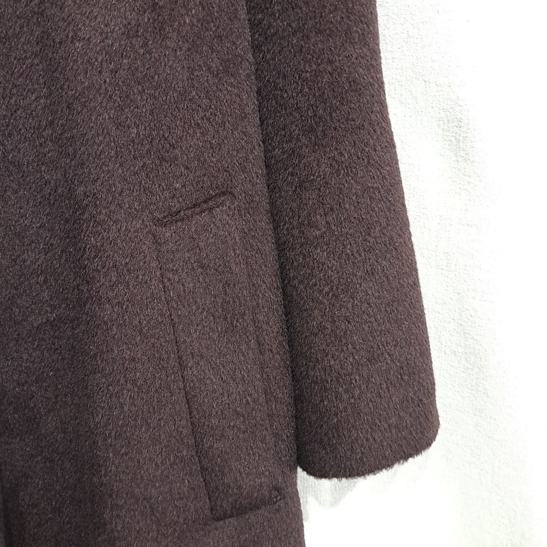CN983W L 버버리 빈티지 다크브라운 모헤어 울 롱코트 상품이미지10