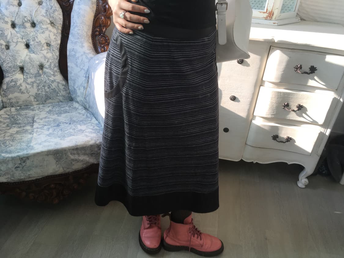 일본빈티지 아카이브 스트라이프 롱스커트 상품이미지1