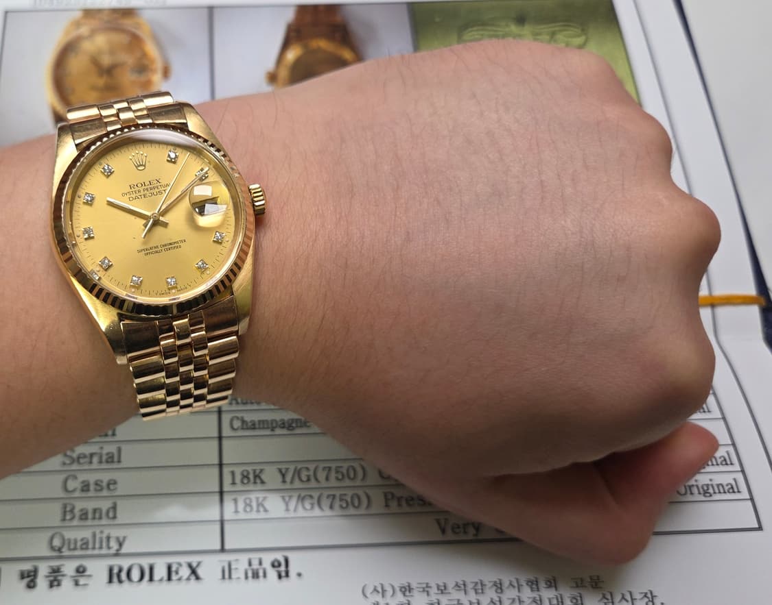 레어] 롤렉스 데이저스트 16018 18K올금통 10P다이아 쥬빌리줄 ( 상품이미지8