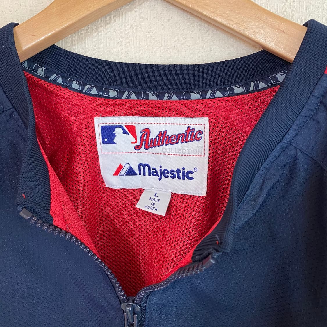 (L)마제스틱 보스톤레드삭스 하프집업 웜업 상품이미지3