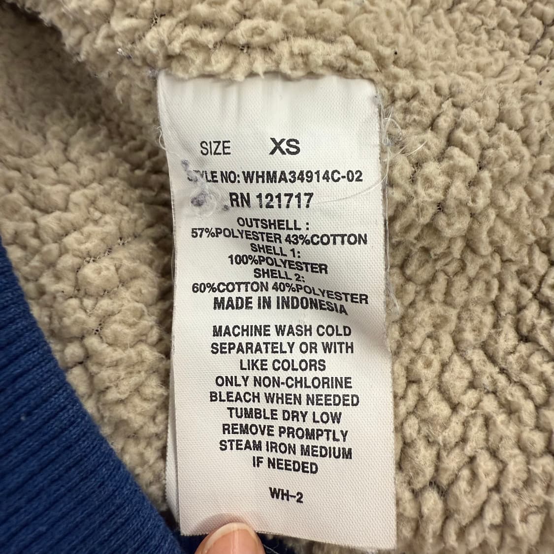 후아유 블루 양털 후드집업 상품이미지6