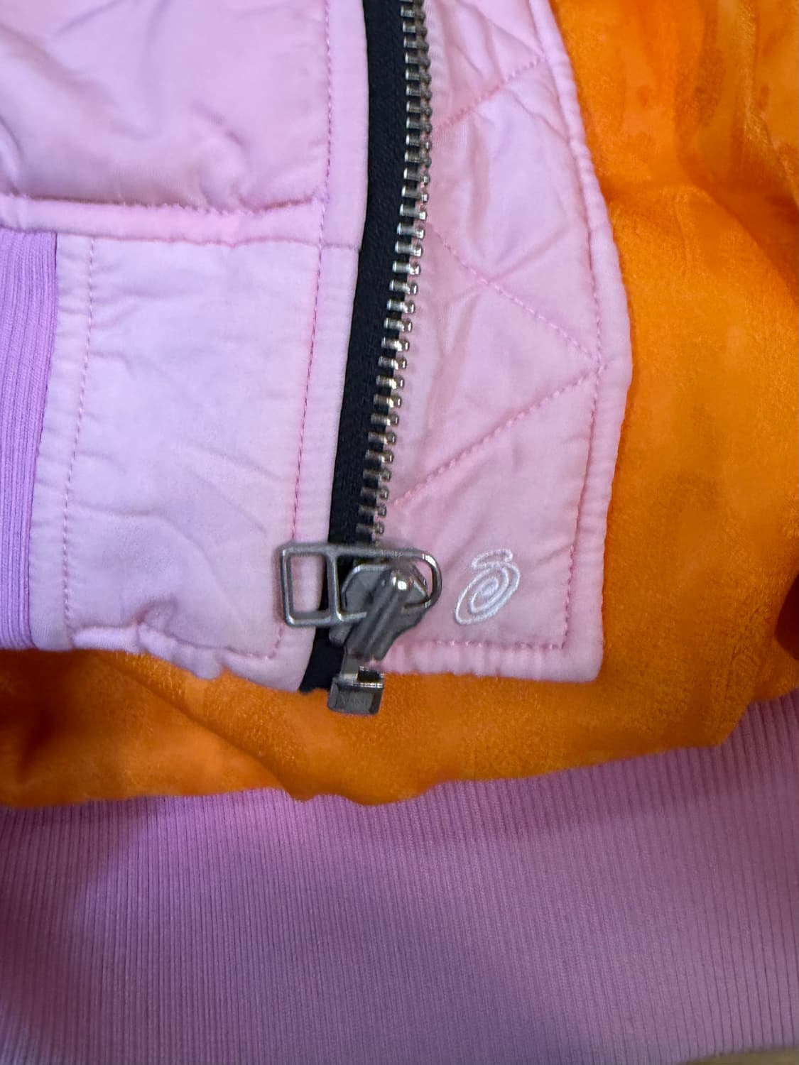 스투시 다이드 나일론 봄버 핑크 L 상품이미지6