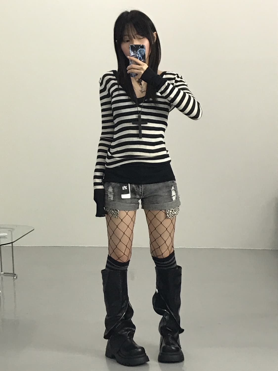 Jpn Slim Striped Sweaters Hoodie 상품이미지2