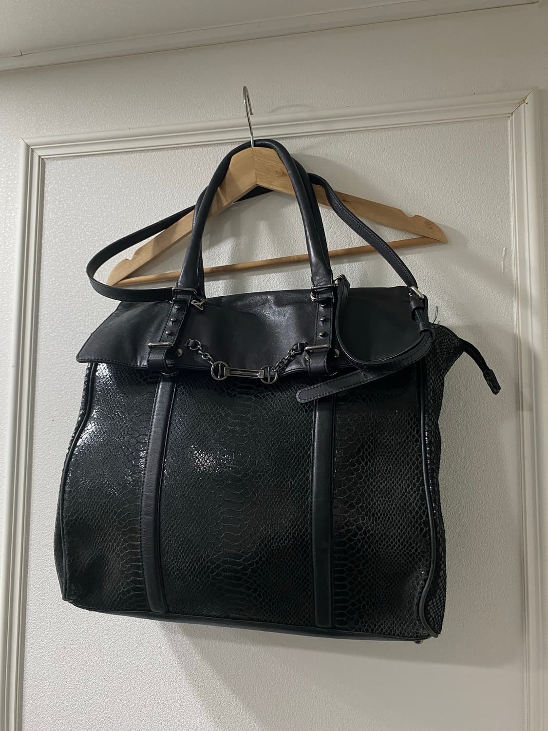 DOHO-Python Leather over-size Bag 상품이미지3