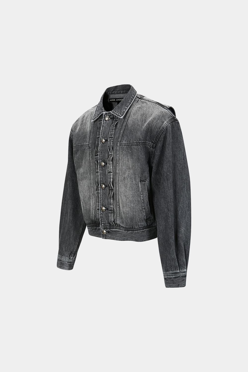 (앤더슨벨) WAVE DENIM BOMBER JACKET (BLACK) 상품이미지5