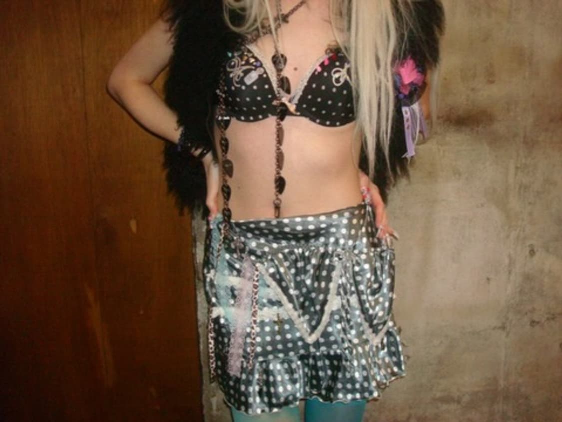 Dot satin lace sk 상품이미지3