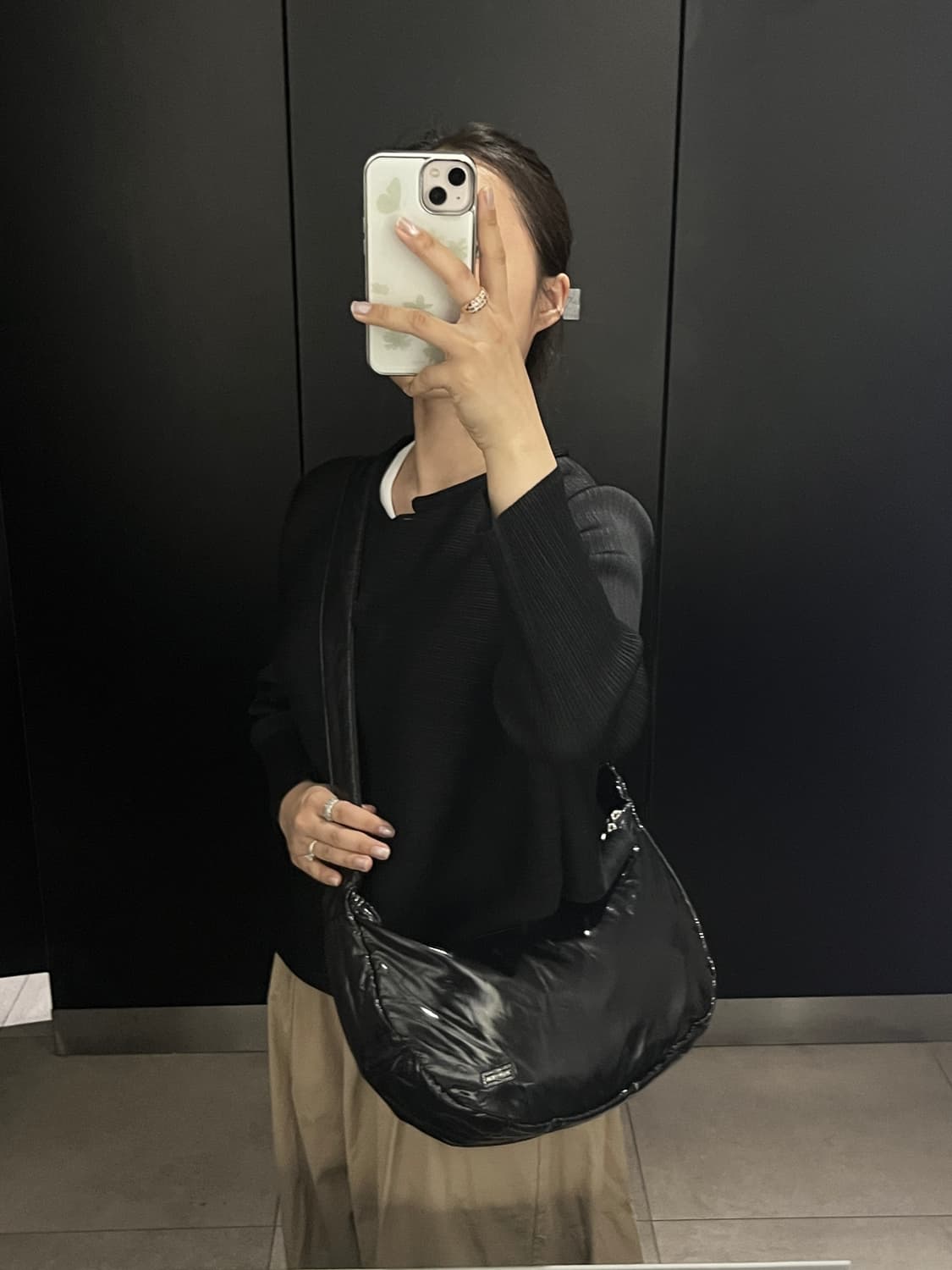 Porter 포터 도트 호보백 블랙 상품이미지3