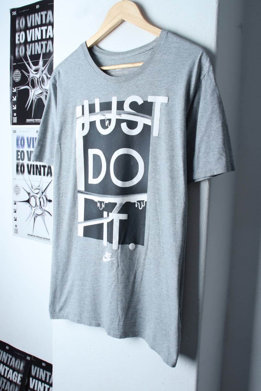 (L-XL) 나이키 반팔 티셔츠 빅로고 그레이 올드스쿨-H30115 상품이미지1
