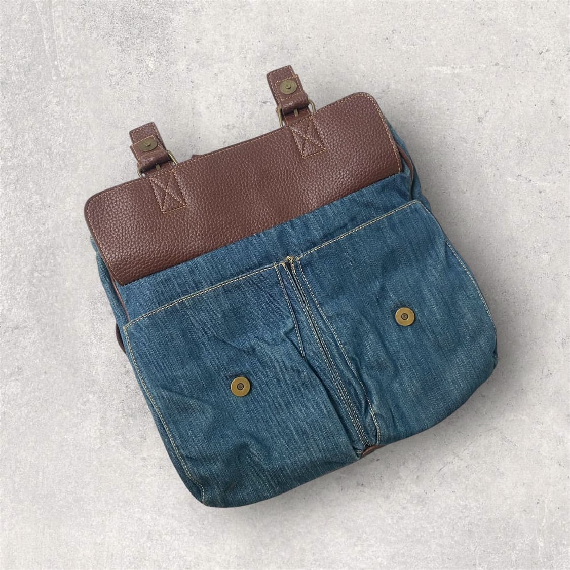 올드 빈폴 데님 레더 크로스백(B295) 상품이미지7