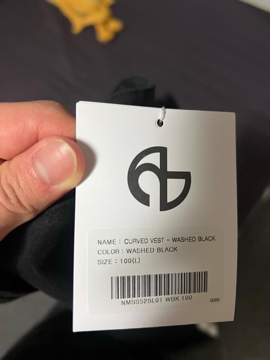 노매뉴얼 커브드 베스트 워시드 블랙 L 상품이미지2