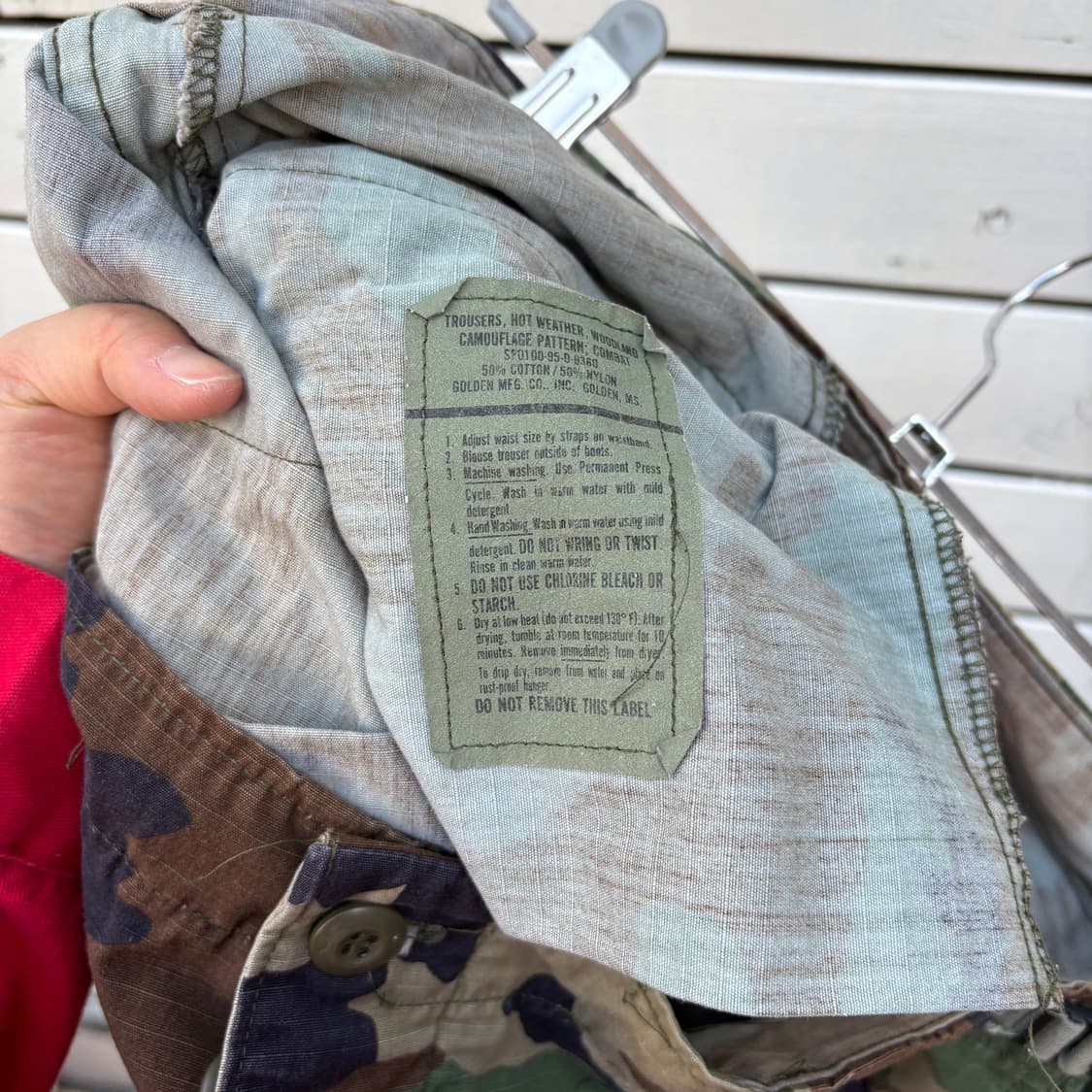 Vintage 90s 오리지널 미군 우드랜드 립스탑 BDU 팬츠 상품이미지8