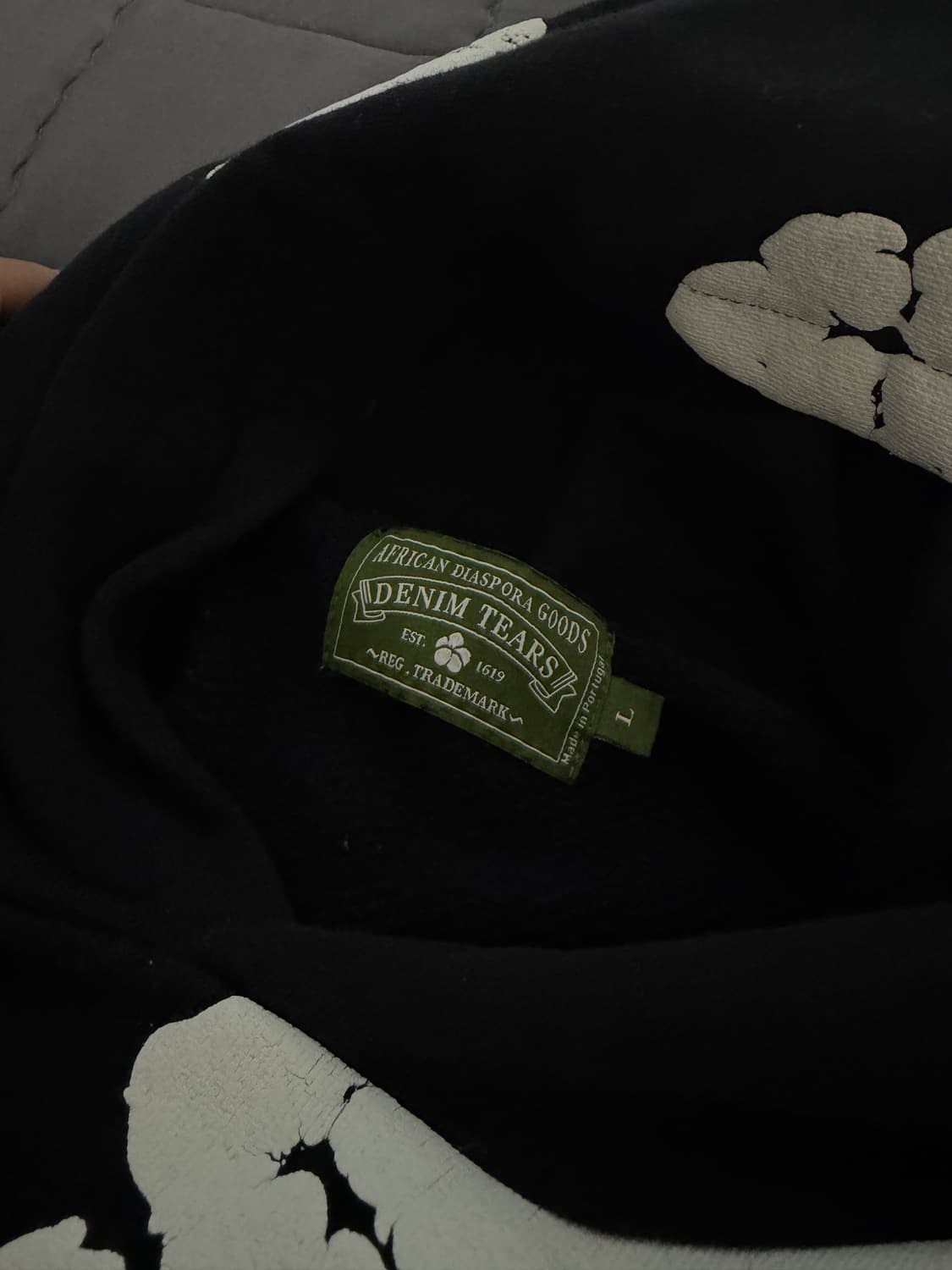 데님티어스 코튼 후드 블랙 L 상품이미지3