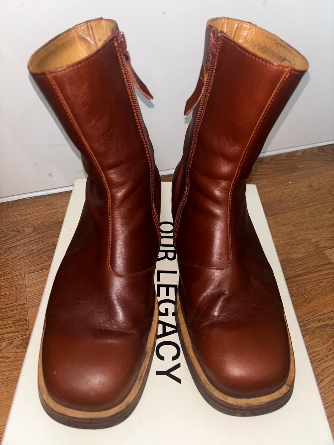 (41)아워레가시 카미온 부츠 코냑 브라운 레더(풀구성) 상품이미지1