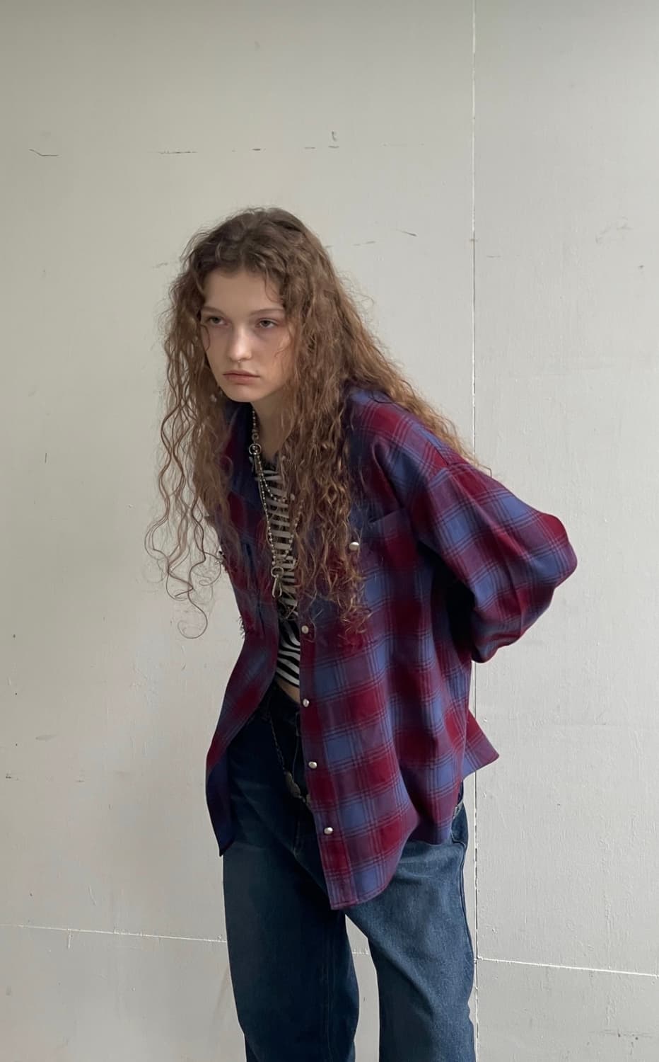 Dared 데어드 실버버튼 셔츠 상품이미지1