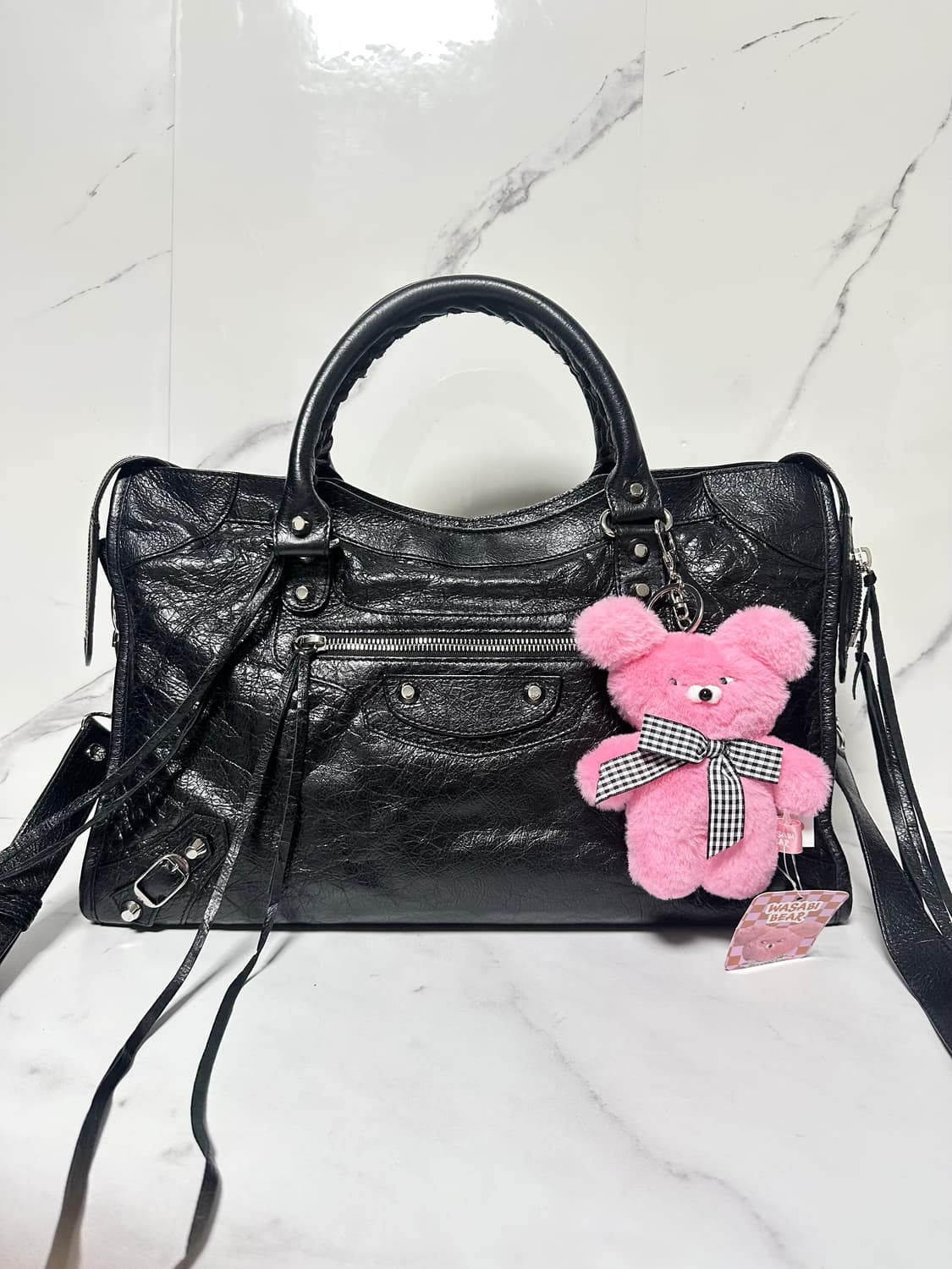 [A+ 정품] 발렌시아가 시티 모터백 미디움 블랙-2 상품이미지7