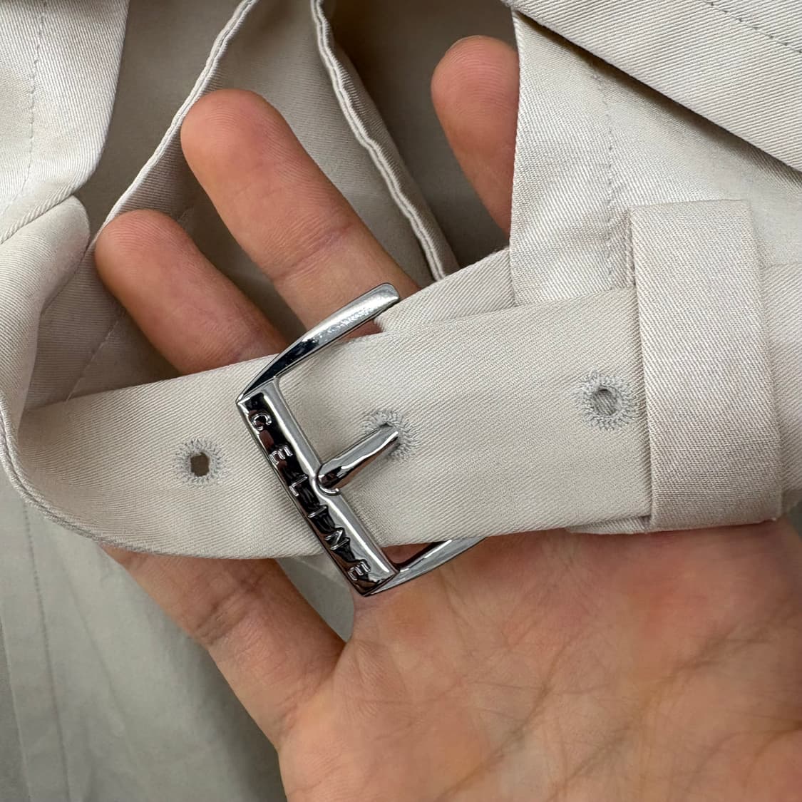 셀린느 베이지 트렌치 코트 S 상품이미지3