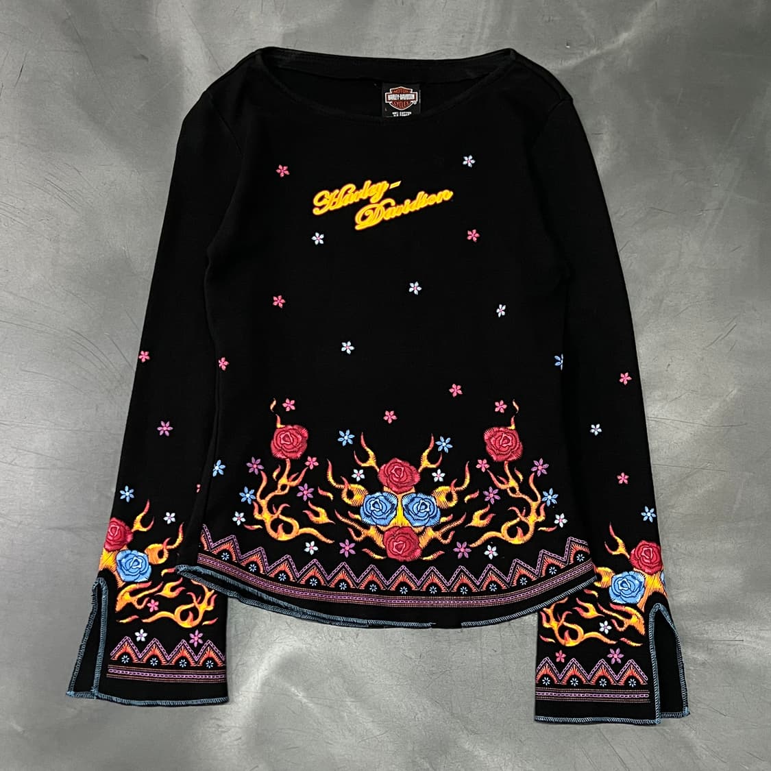  할리데이비슨 플라워 플레임 롱슬리브 y15133 상품이미지1