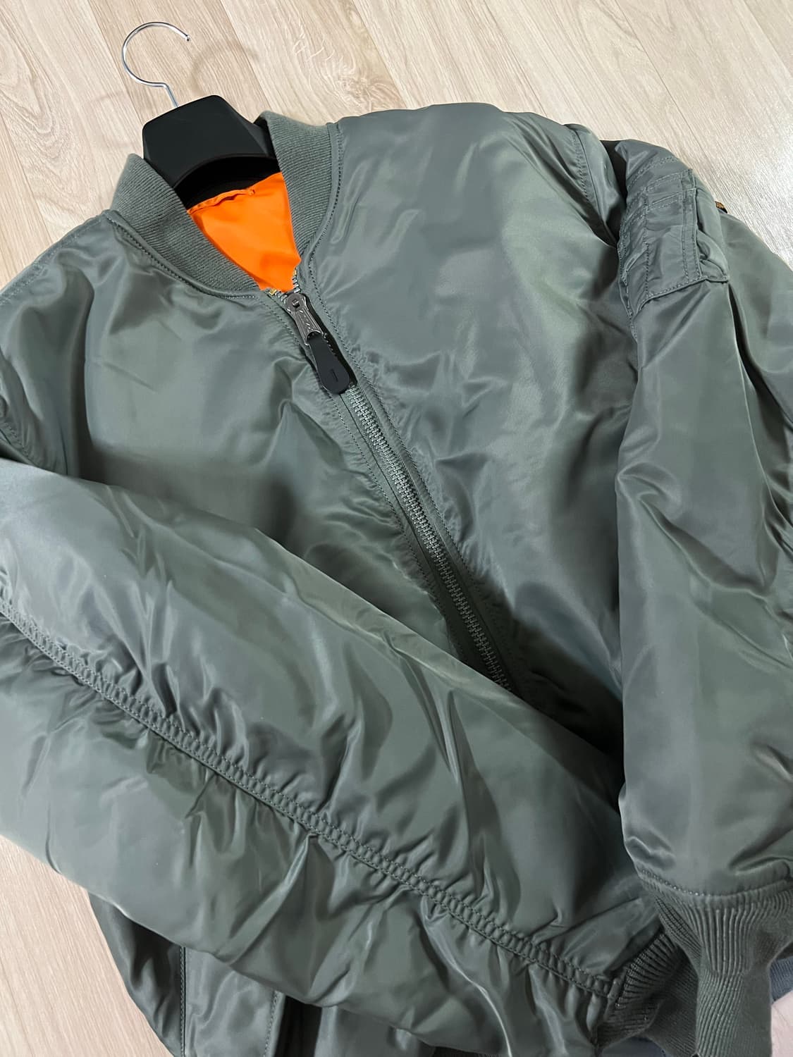 알파인더스트리 ma-1 플라이트 자켓 필드그레이 XL 상품이미지2