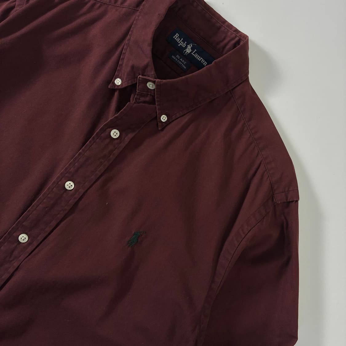 Polo  폴로 랄프로렌 자수 코튼 블레이크 버건디 셔츠   상품이미지3