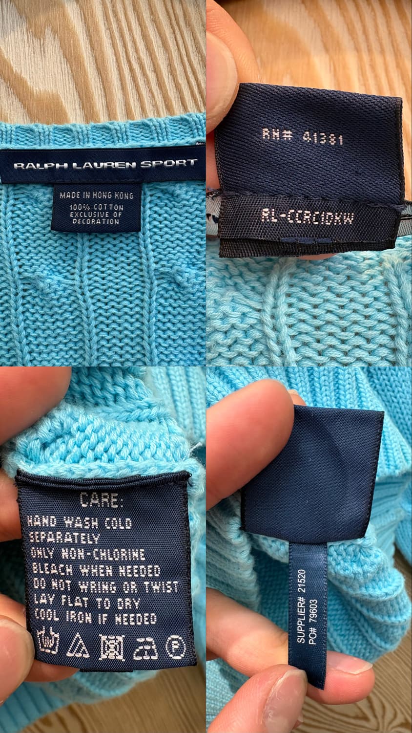 랄프로렌 스포츠 브이넥 케이블 니트 상품이미지9