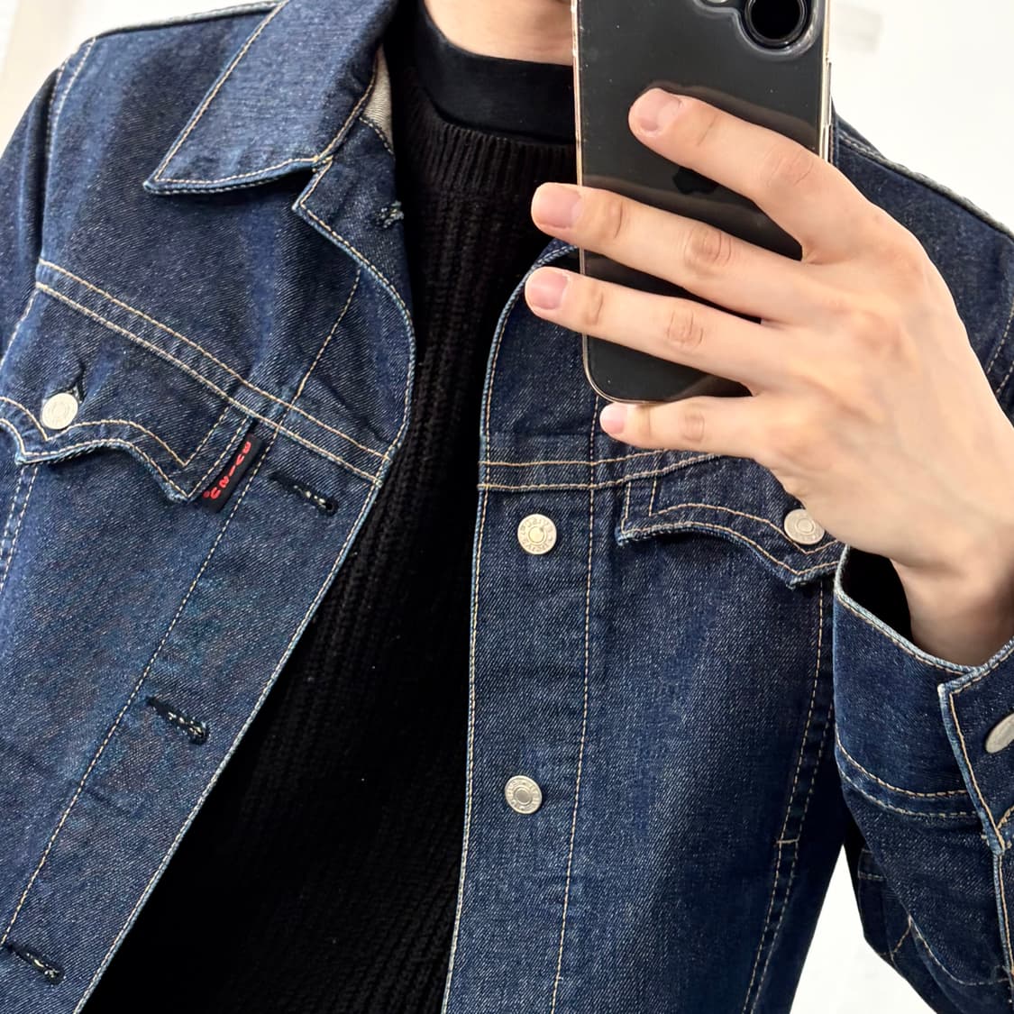 에비수 재팬 자수 데님 자켓 상품이미지4