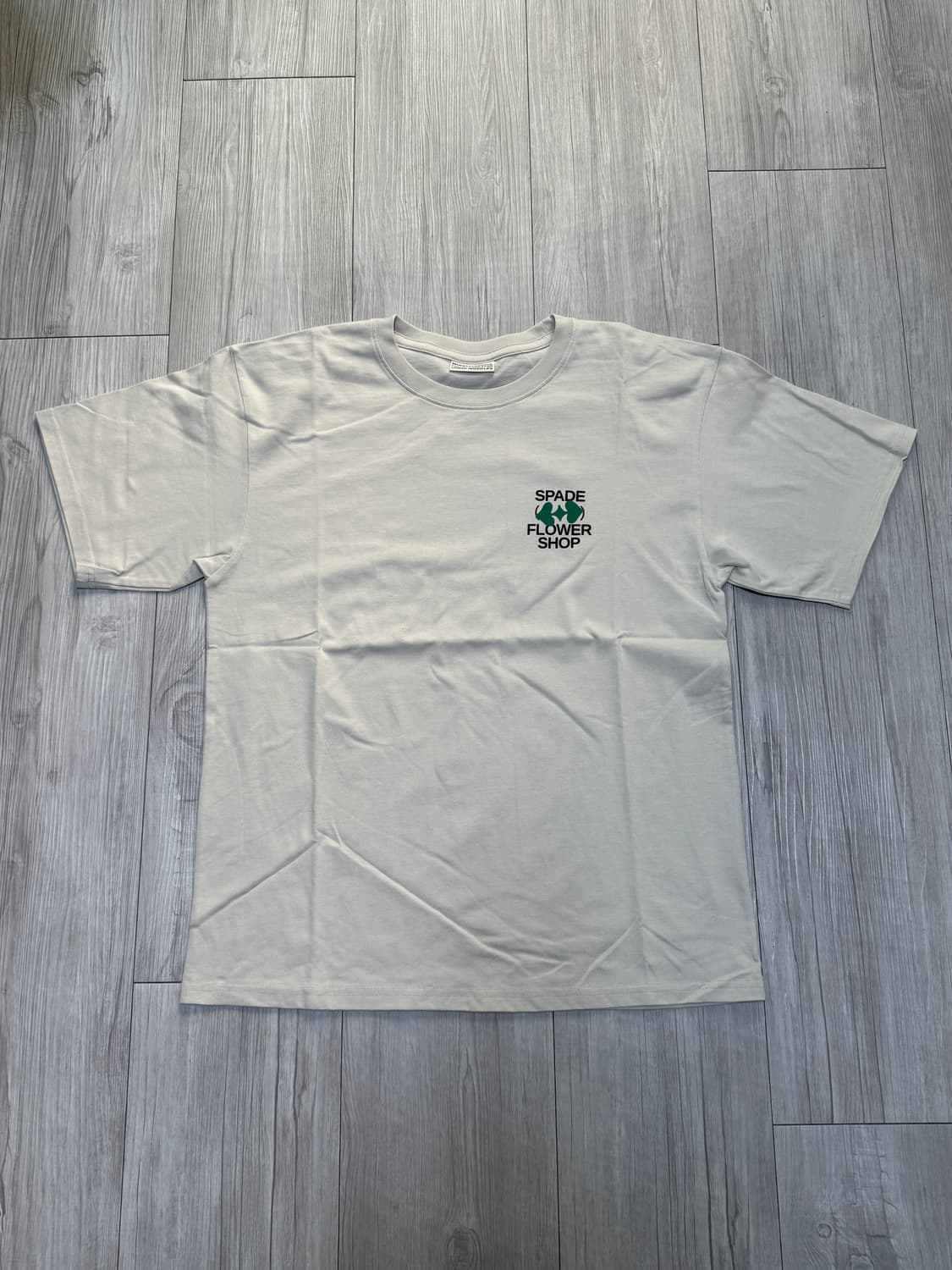 [L] 스페이드클럽서울 플라워샵 티셔츠 베이지 상품이미지2