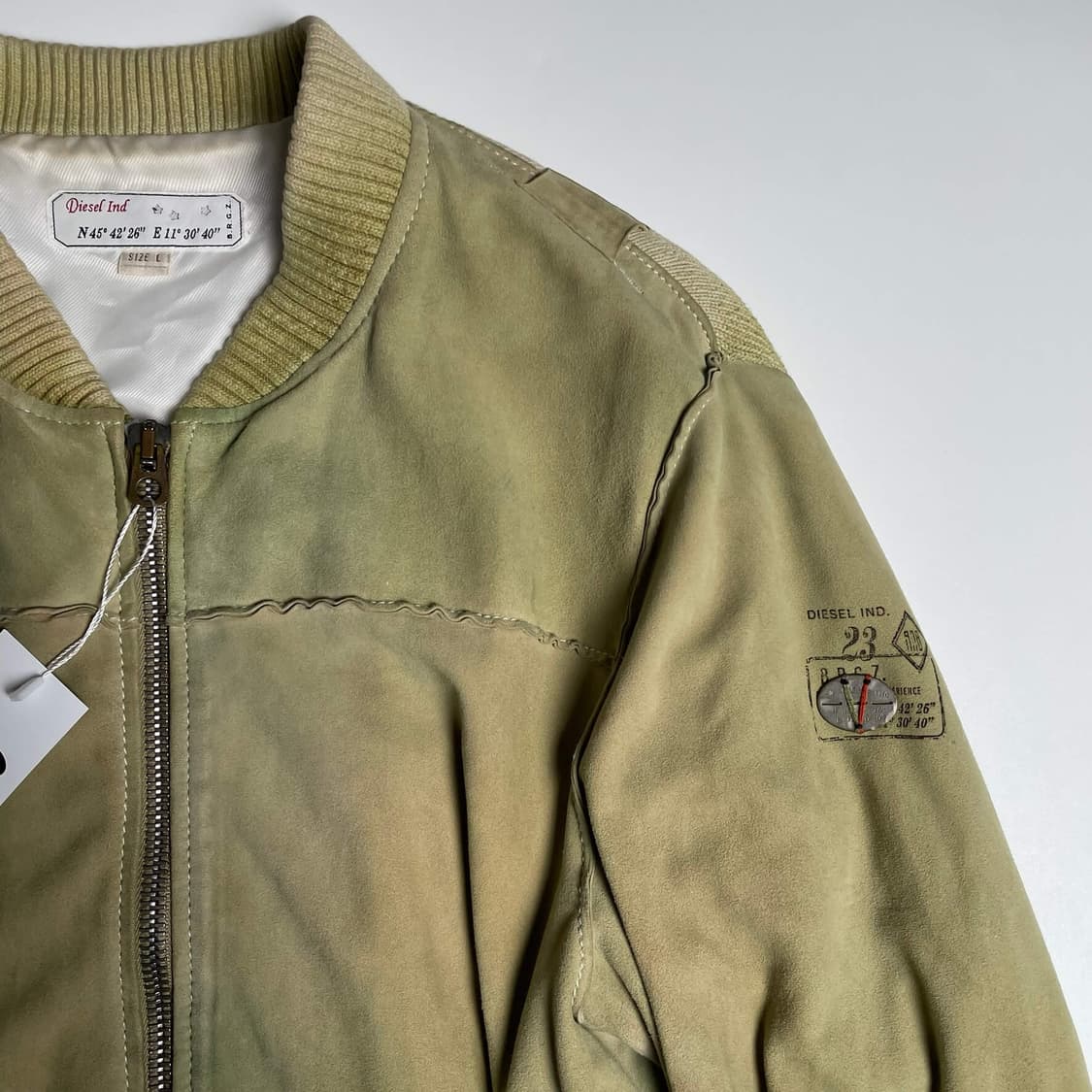 Diesel 양가죽 스웨이드&립 레이어드 자켓 상품이미지3