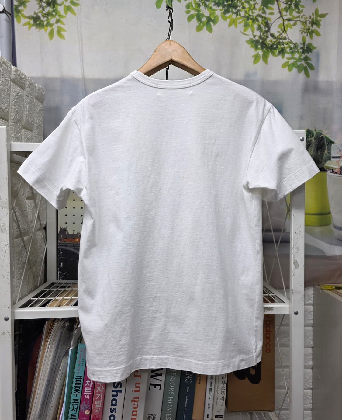 꼼데가르송 반팔티셔츠 슬림100 빅로고 더블하트 티셔츠 MN05 상품이미지4