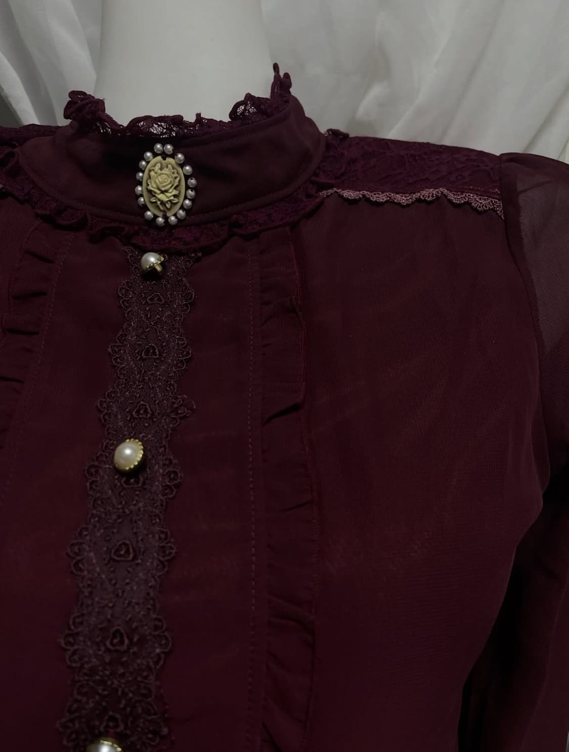 Axes femme 엑시즈팜 와인 블라우스 상품이미지2