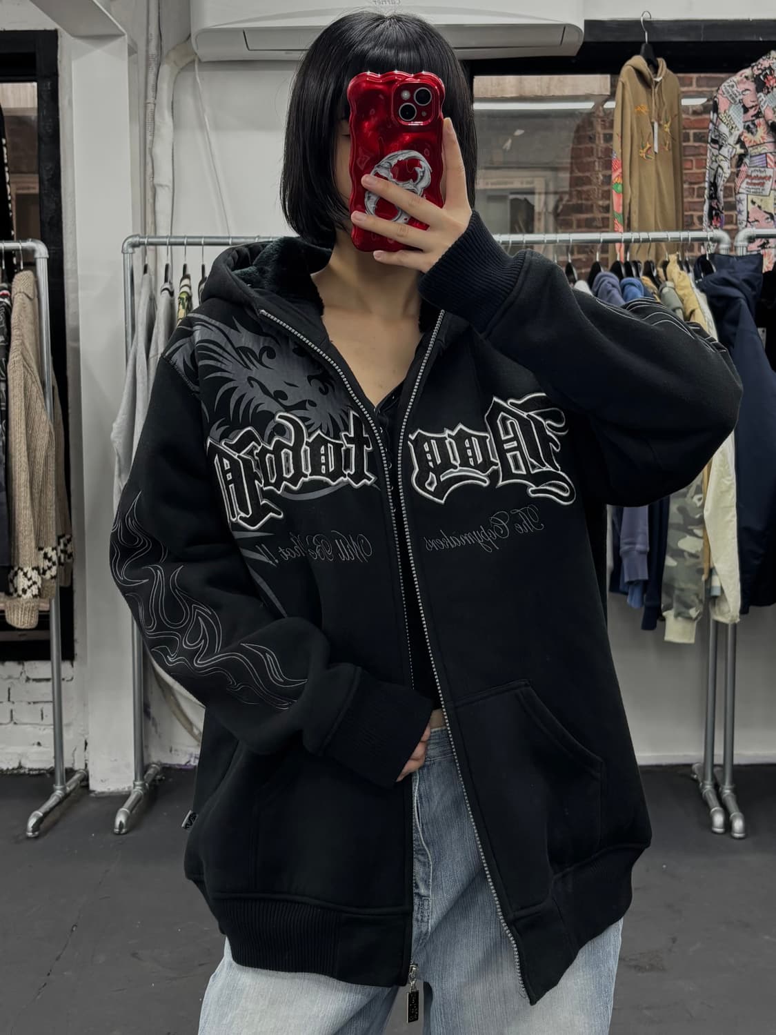 도그타운 오리엔탈 쉐르파 후드집업 상품이미지1