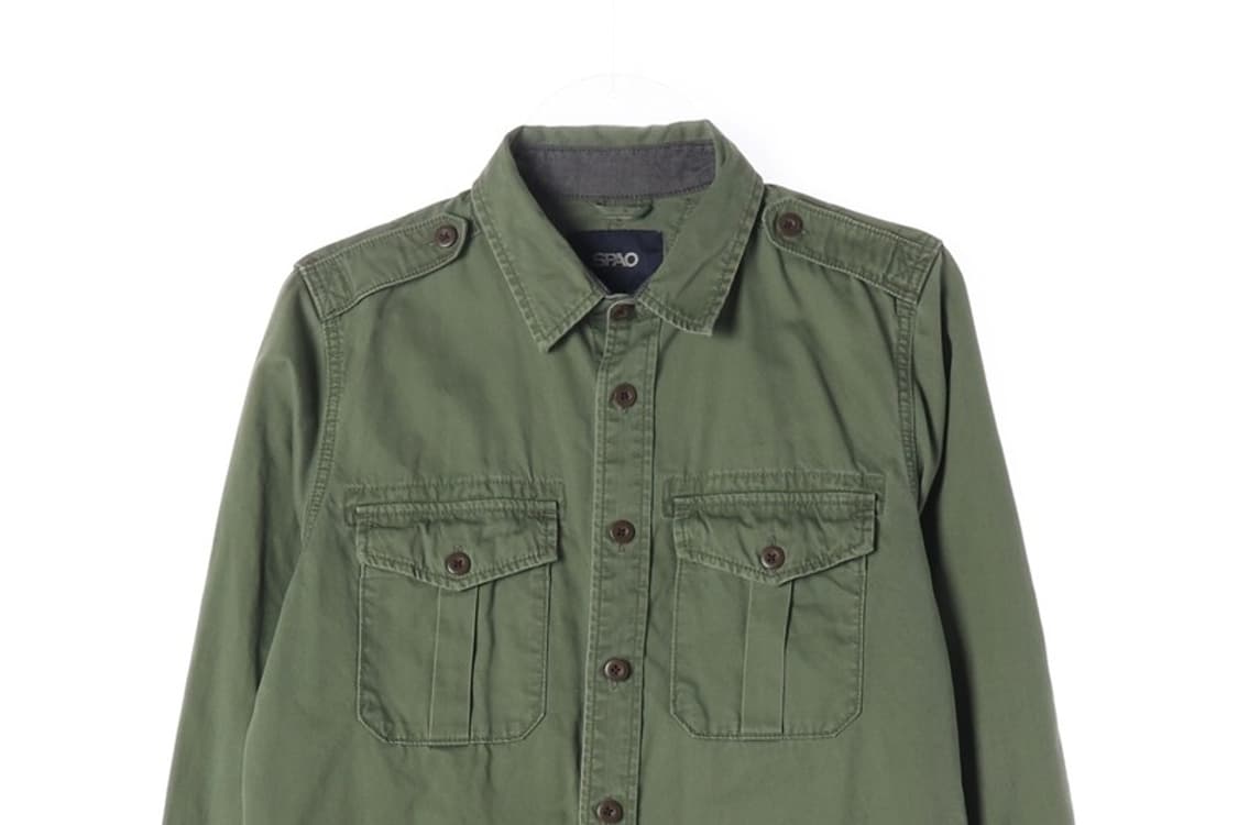 SPAO 워크웨어 투포켓 밀리터리 셔츠 L 상품이미지3