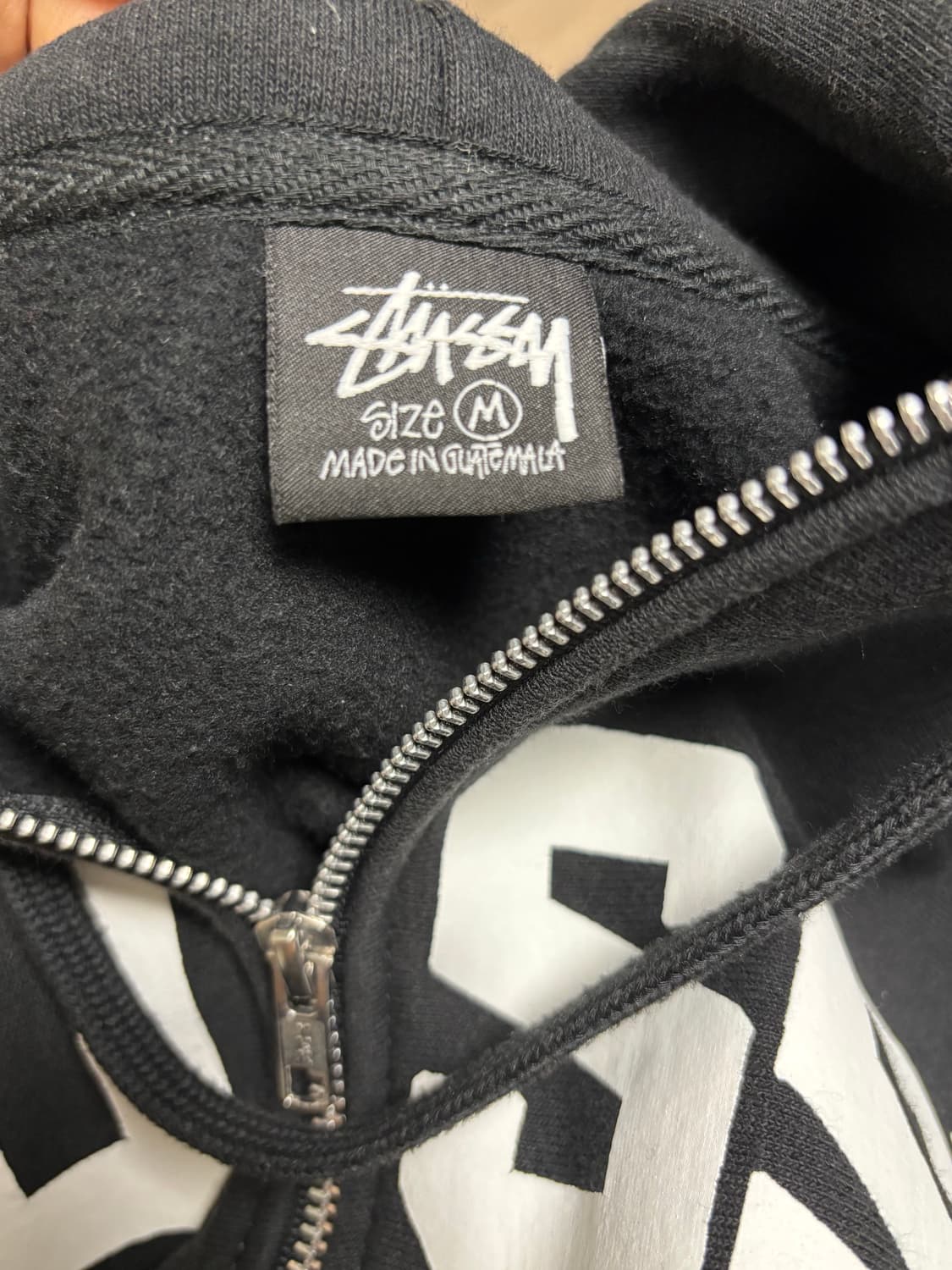 [M] 스투시 블록 스포츠 후드집업 블랙 상품이미지4