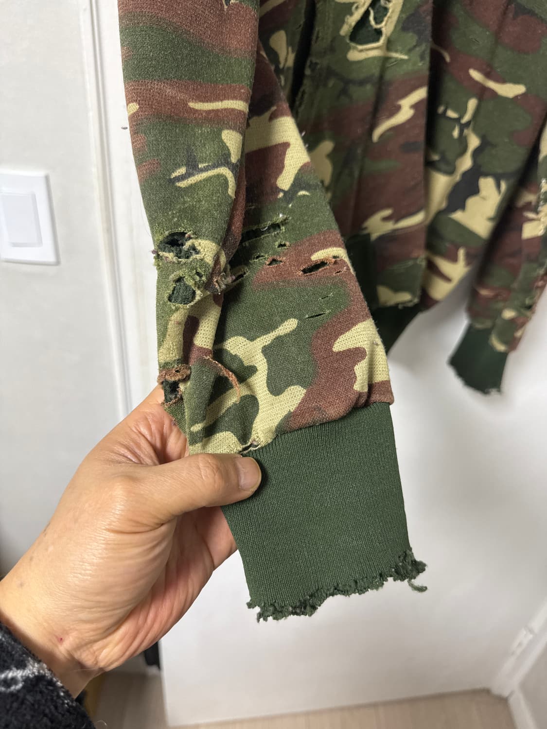 디디에르웨어 70s 카모플라주 디스트레스드 후드 집업파카 상품이미지4