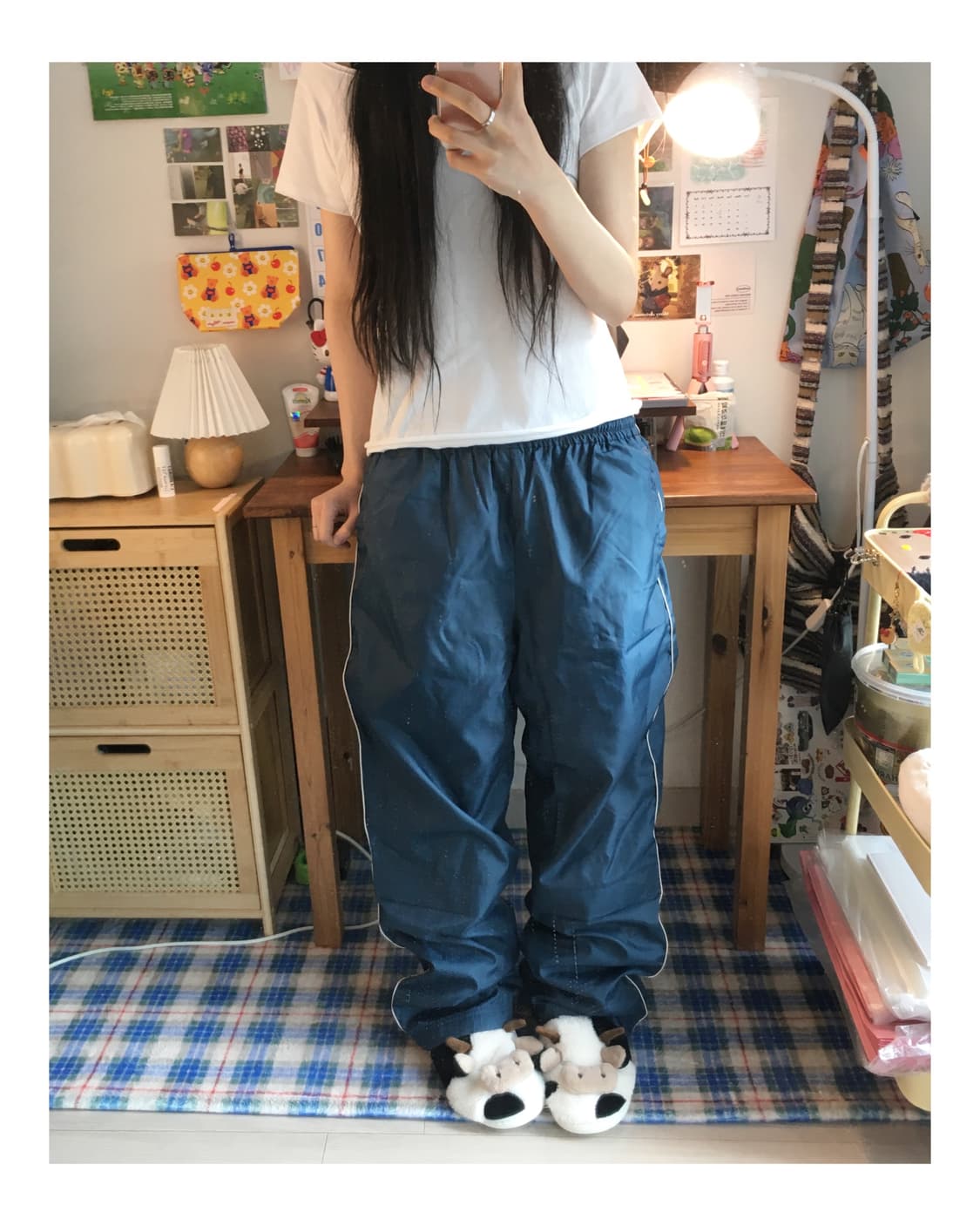 vintage wind pants deep blue 상품이미지4