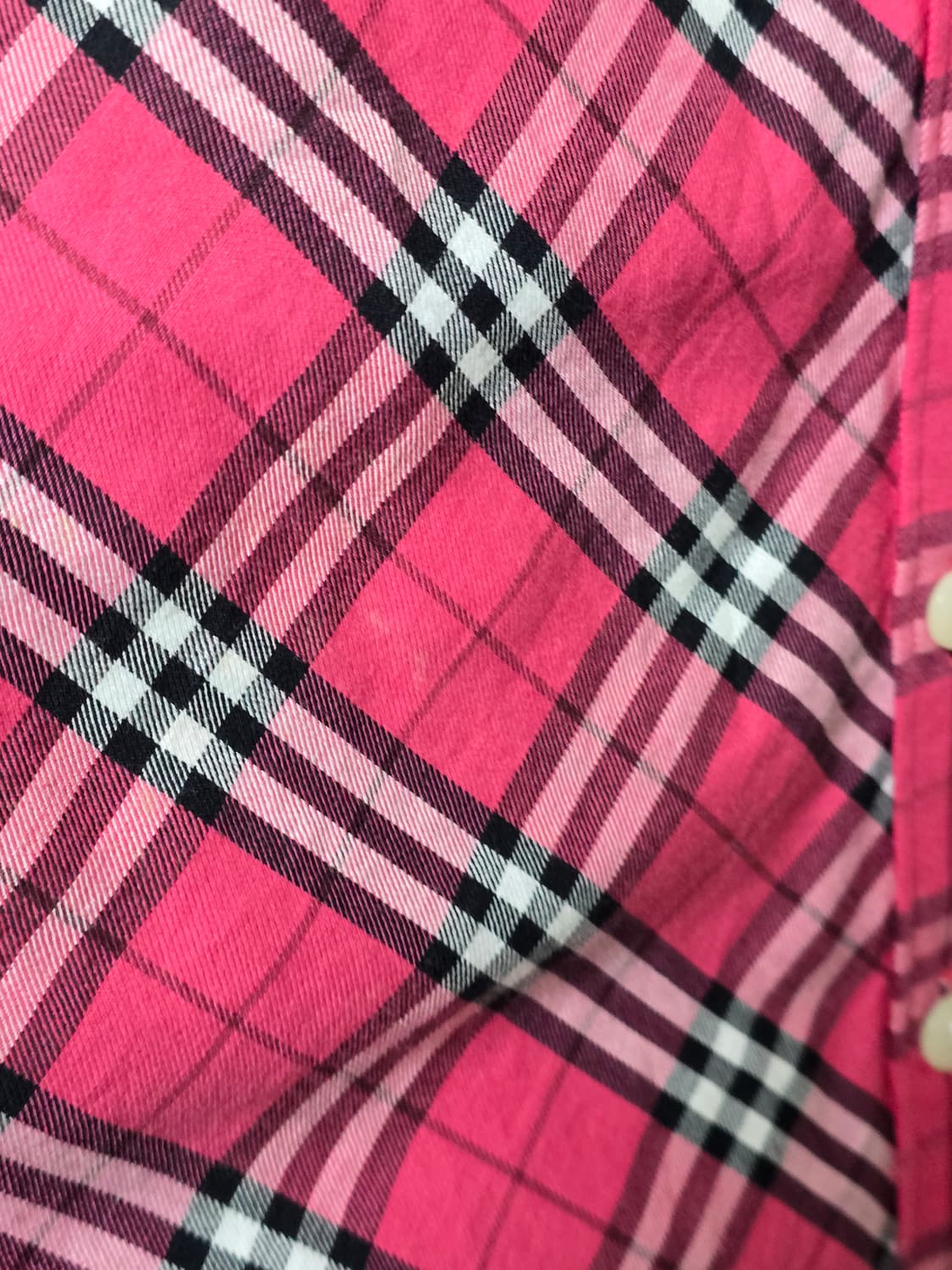 버버리 핫핑크 체크셔츠 상품이미지5