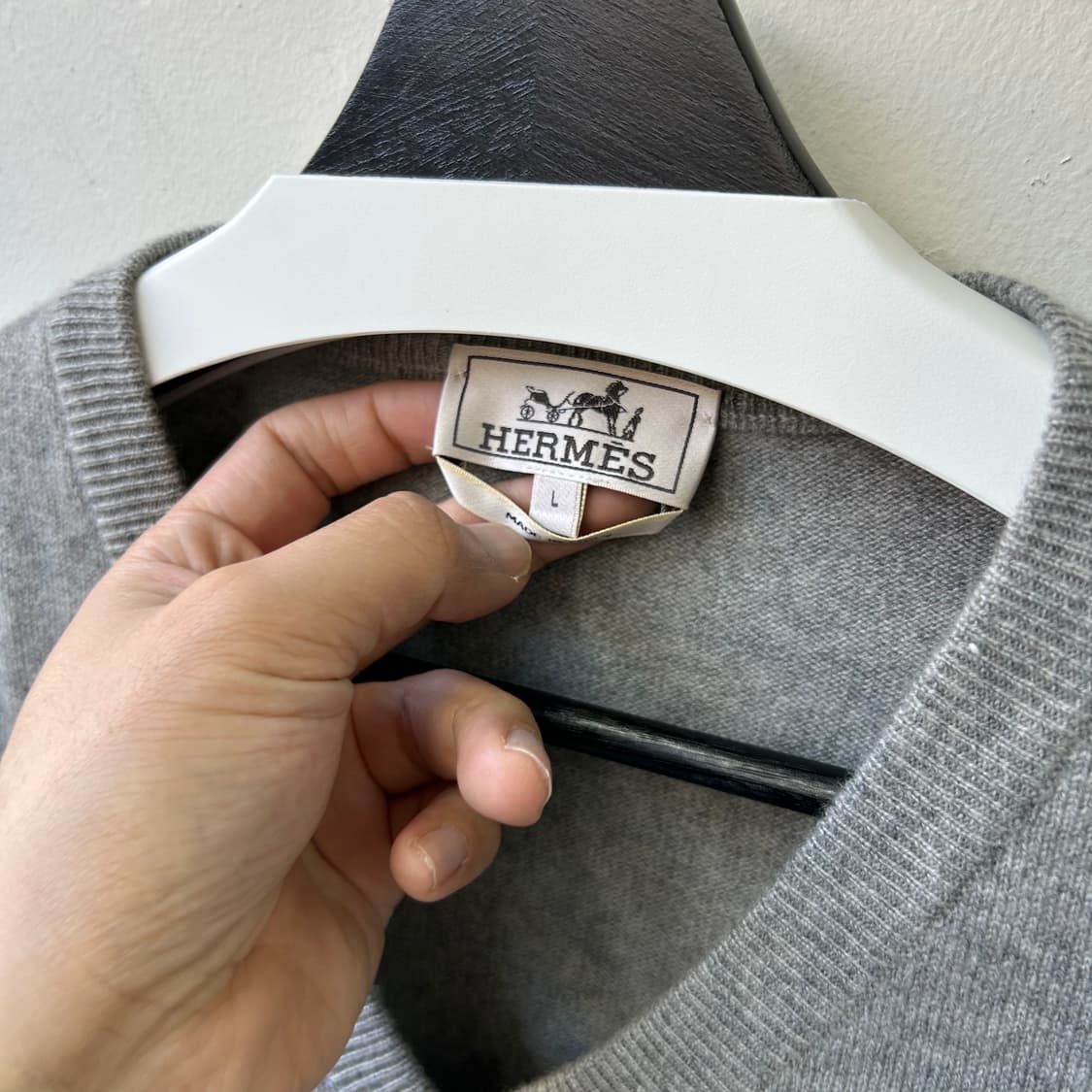 15248 - 에르메스 캐시미어 브이넥 니트 (캐시미어 100%) 상품이미지3